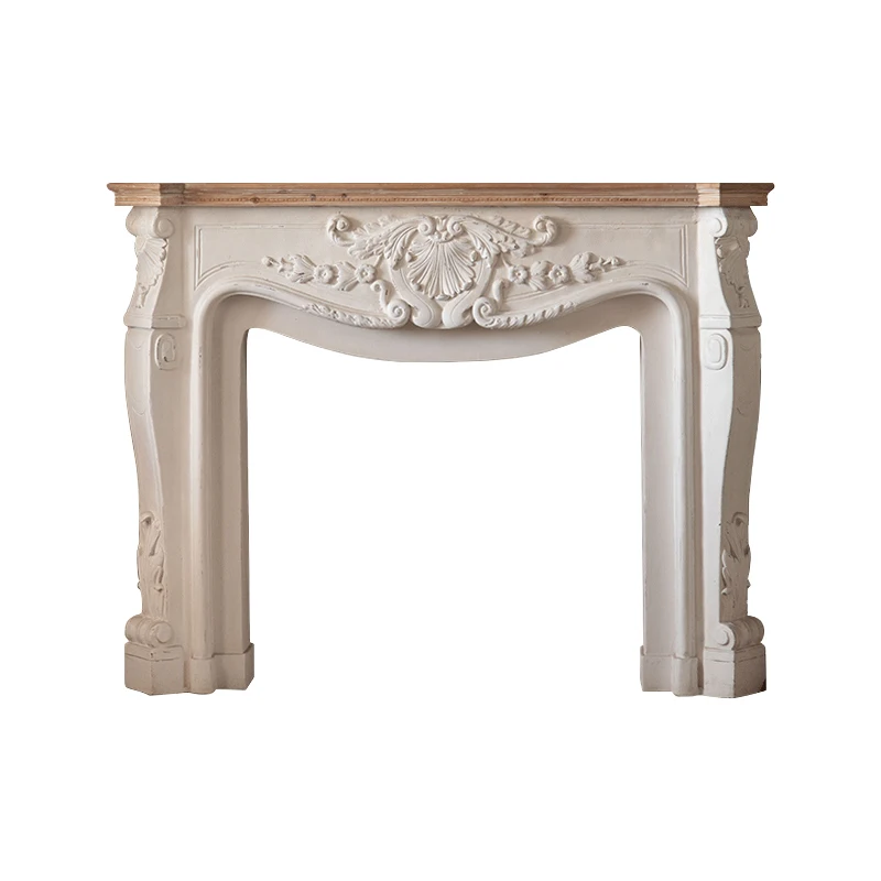 French retro fireplace decorative cabinets, entrance racks in the living room of family villas, carved objects and photography
French retro fireplace decorative cabinets, entrance racks in the living room of family villas, carved objects and photography