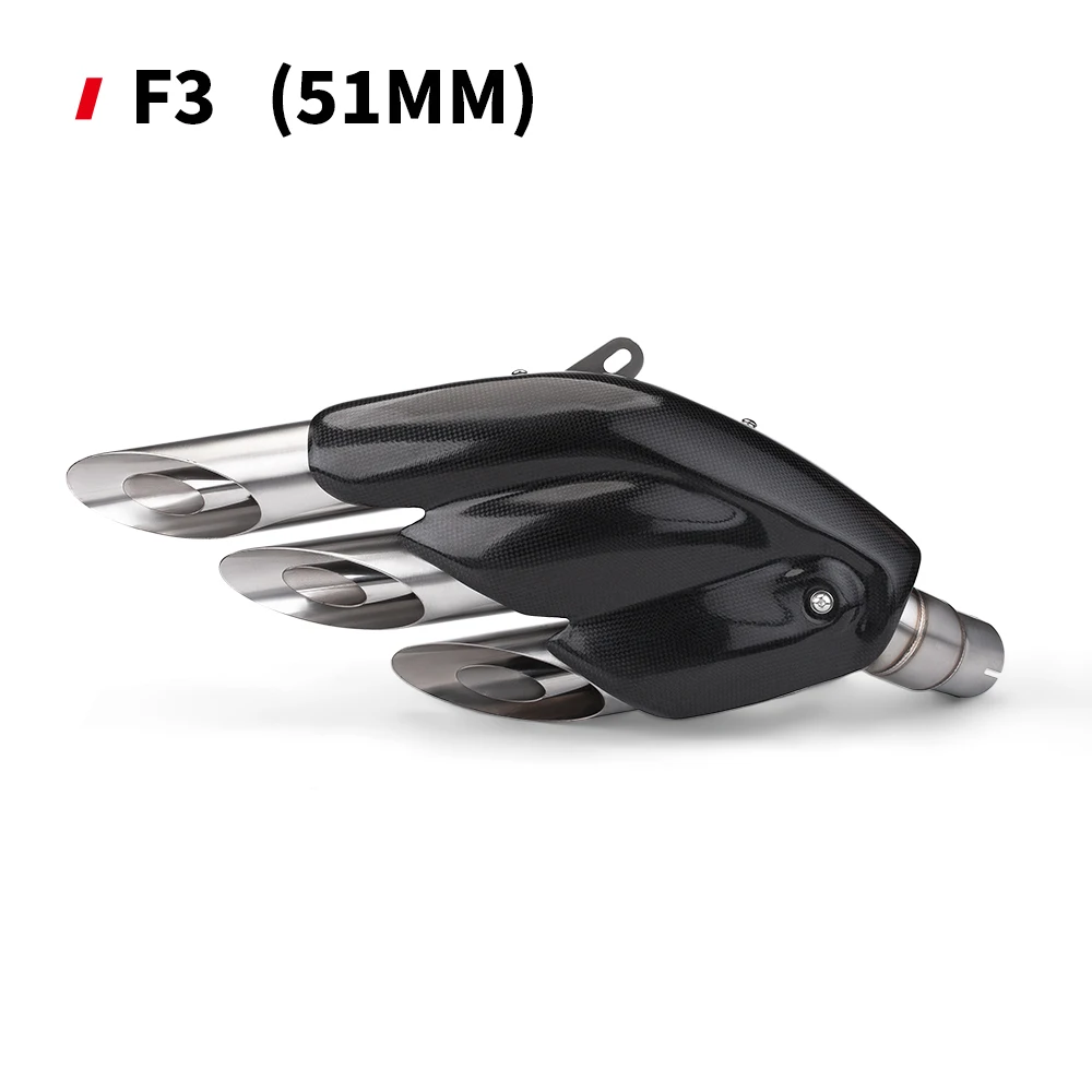 Universal 51mm motorcycle exhaust with Db killer carbon cover F3 muffler for Z900 GSXR1000 SV650 R6 R3 ZX6R ZX10 K7 MT07
Universal 51mm motorcycle exhaust with Db killer carbon cover F3 muffler for Z900 GSXR1000 SV650 R6 R3 ZX6R ZX10 K7 MT07