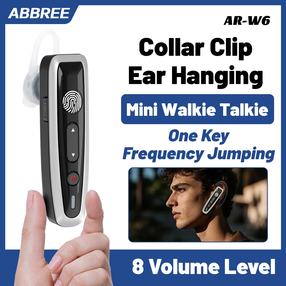 Рация ABBREE AR-W6 Mini с креплением на воротник или наушник, UHF, двойной PTT, сенсорное управление, беспроводное копирование частоты, для ресторанов и отелей
Рация ABBREE AR-W6 Mini с креплением на воротник или наушник, UHF, двойной PTT, сенсорное управление, беспроводное копирование частоты, для ресторанов и отелей