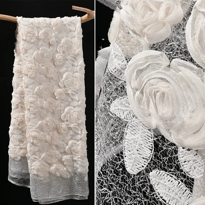Flower Embroidered Lace Chiffon Tulle Fabric for DIY Sewing Handmade Wedding Dress Accessories Clothing Fashion Material Cloth
Flower Embroidered Lace Chiffon Tulle Fabric for DIY Sewing Handmade Wedding Dress Accessories Clothing Fashion Material Cloth