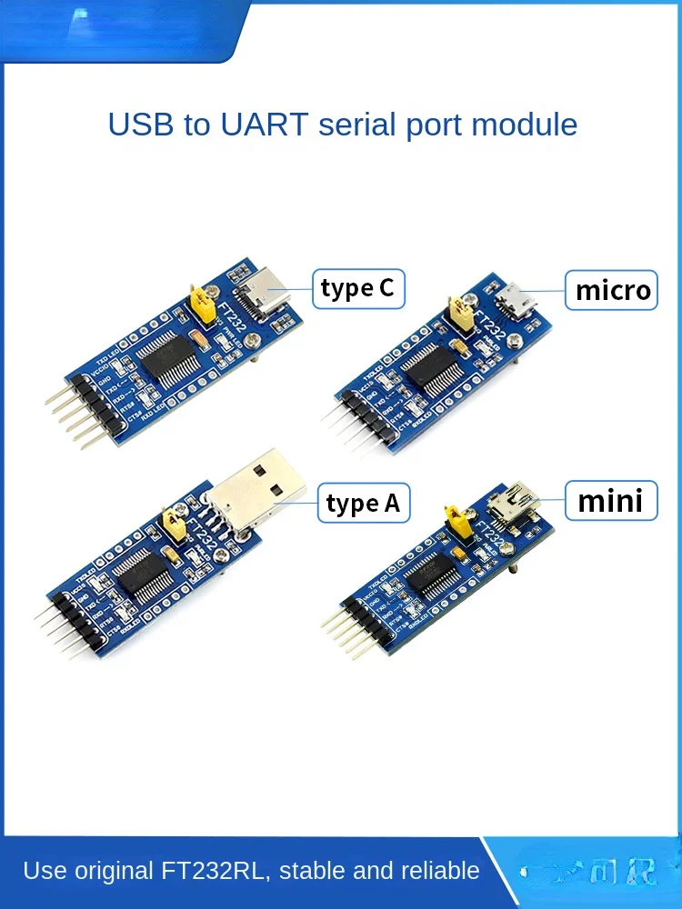 FOR FT232RL module brush board line Micro USB to TTL USB to serial port FT232 uart
FOR FT232RL module brush board line Micro USB to TTL USB to serial port FT232 uart