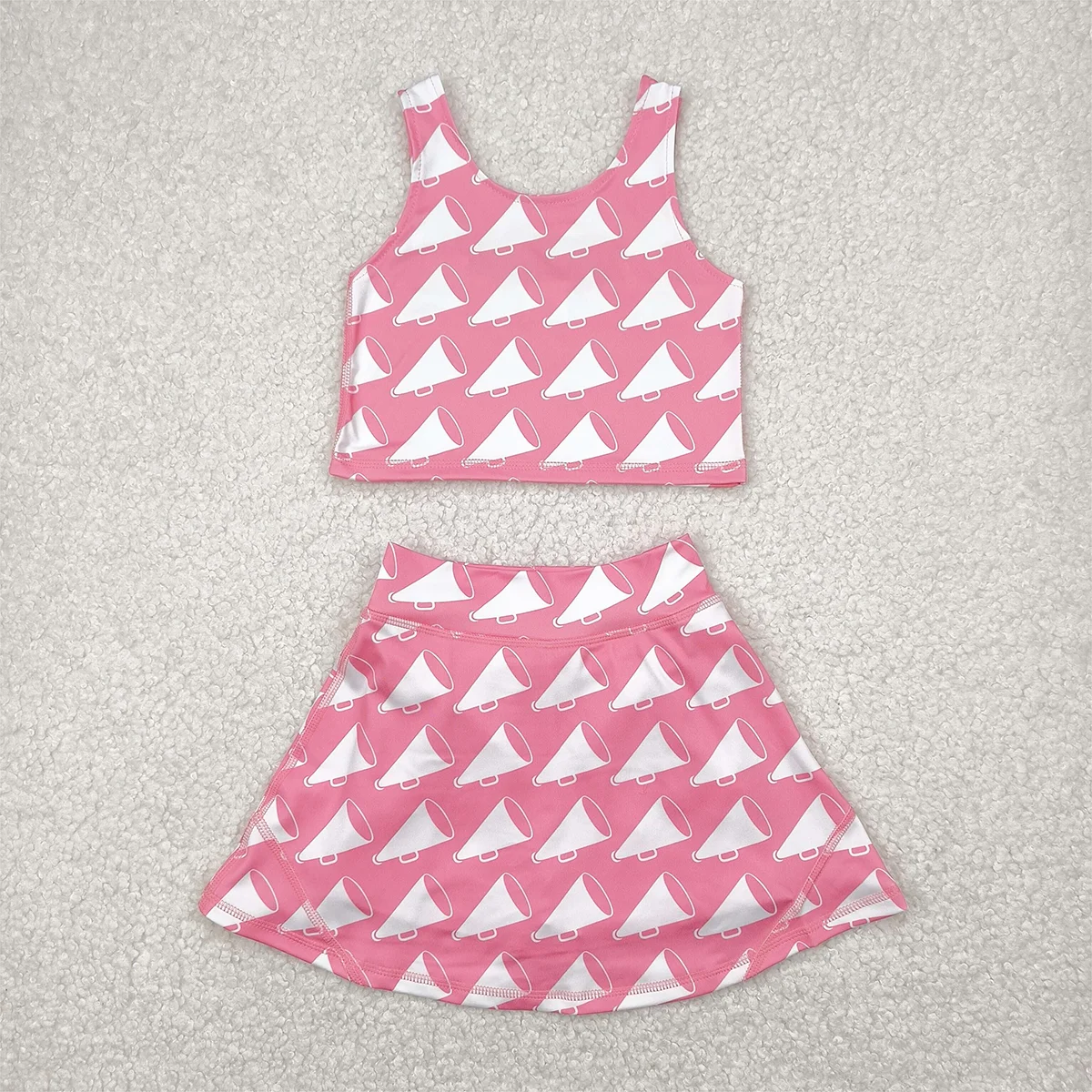 Baby Girls Sleeveless Cheer Athletic Active Wear Top with Trumpet Skirt And Shorts Set Active Wear Outfit for Girls
Baby Girls Sleeveless Cheer Athletic Active Wear Top with Trumpet Skirt And Shorts Set Active Wear Outfit for Girls