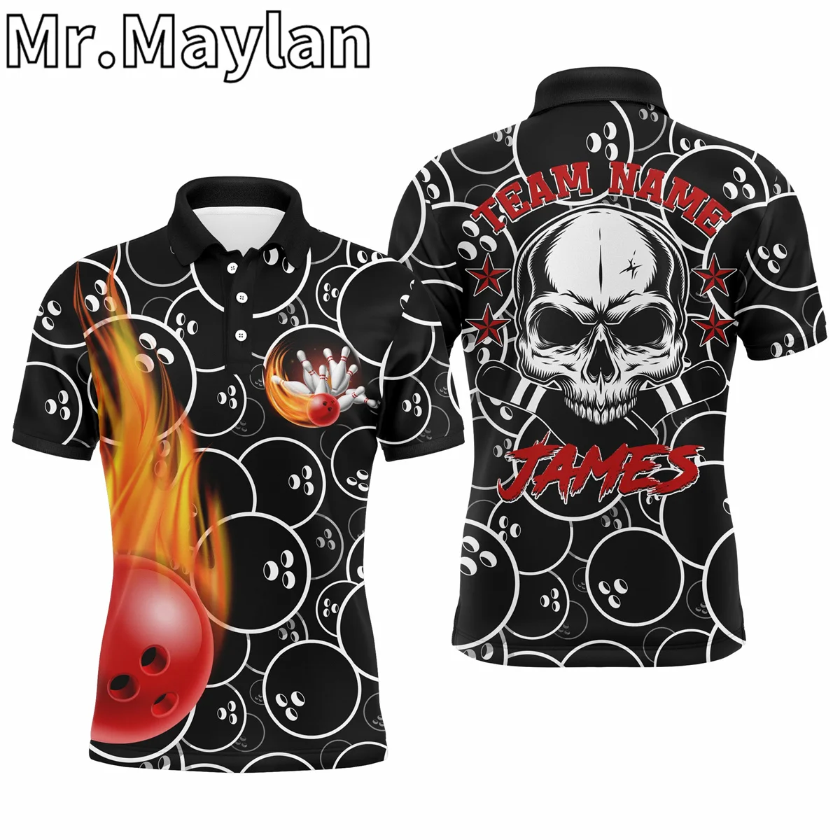 3D Personalized Red Flame Bowling Polo Shirt For Men Skull Pins Black Bowling Short Sleeve Shirt Bowlers Gift for Bowling Lovers
3D Personalized Red Flame Bowling Polo Shirt For Men Skull Pins Black Bowling Short Sleeve Shirt Bowlers Gift for Bowling Lovers