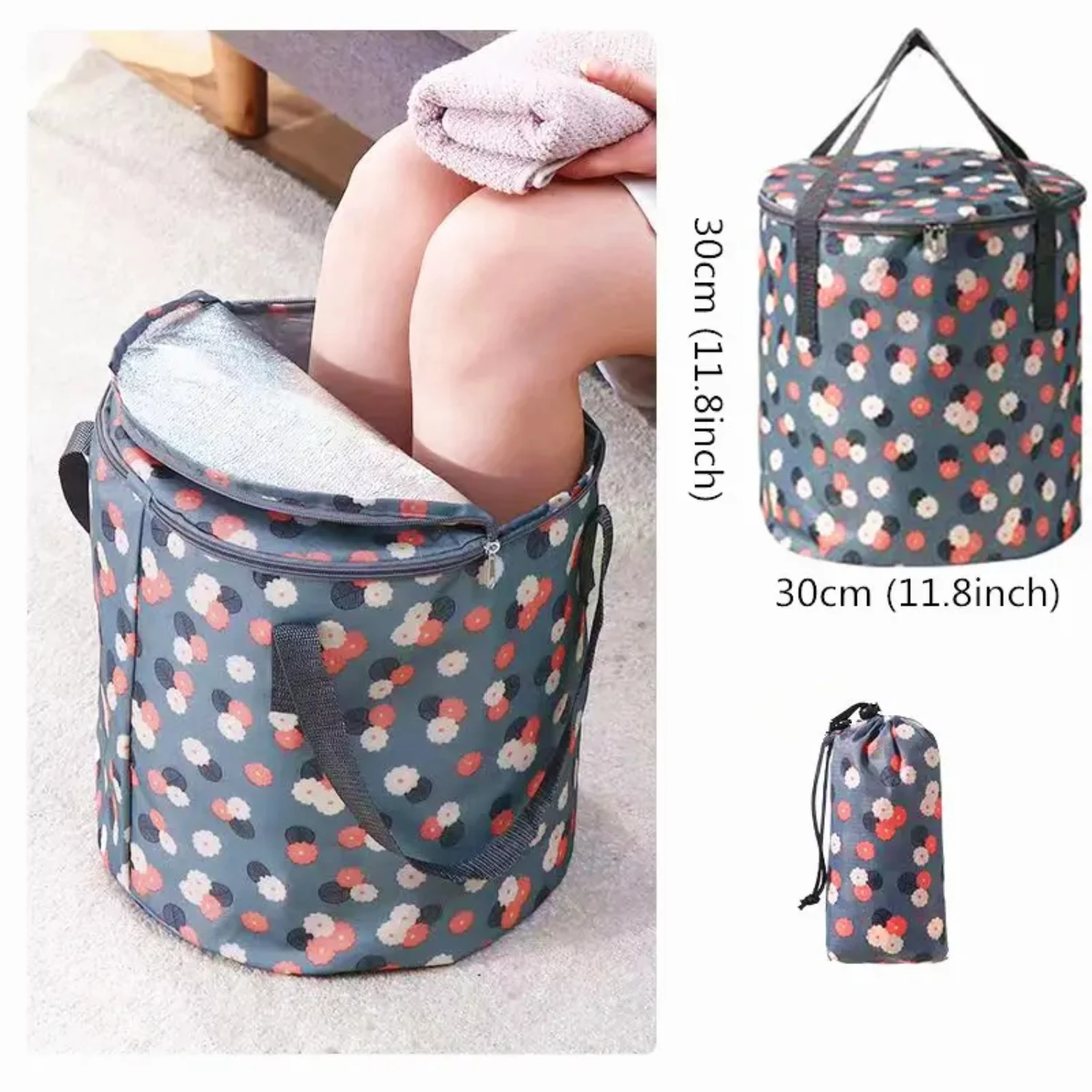 Convenient, Large, Portable, and Insulated Foldable Foot Bucket with Protective Cover - Ideal for Traveling. Includes Foldable F
Convenient, Large, Portable, and Insulated Foldable Foot Bucket with Protective Cover - Ideal for Traveling. Includes Foldable F
