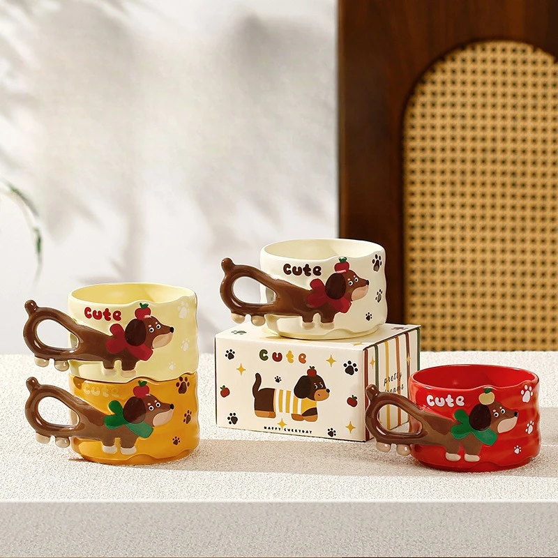 Cute Dachshund Dog Ceramic Mug Stackable Coffee Milk Tea Water Cup Kids Breakfast Cup Household Daily Drinkware
Cute Dachshund Dog Ceramic Mug Stackable Coffee Milk Tea Water Cup Kids Breakfast Cup Household Daily Drinkware