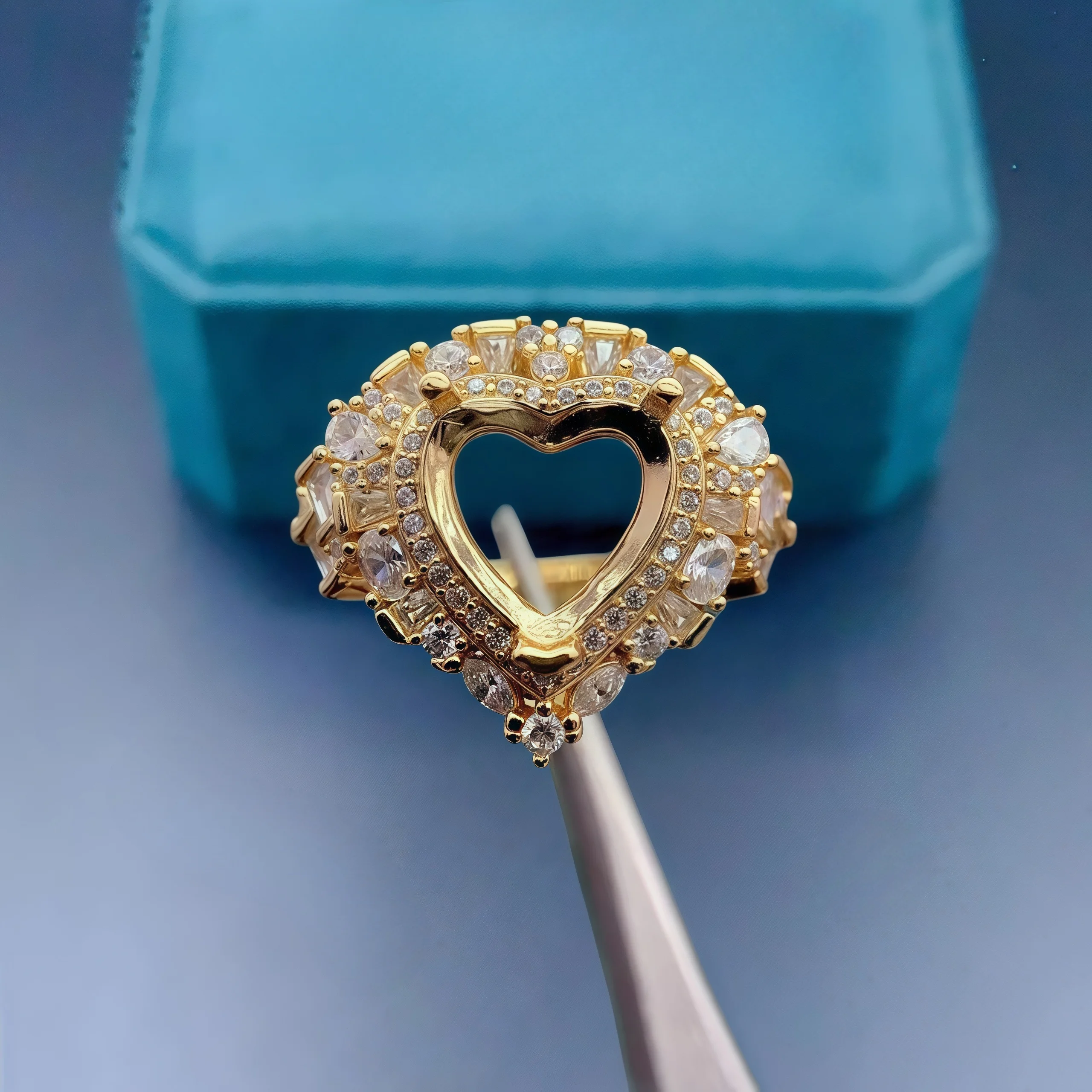 L S925 Sterling Silver Ring Setting 10mm Heart-shaped Stone DIY Empty Holder Fine Charm Jewelry Luxury Zircon Design for Woman
L S925 Sterling Silver Ring Setting 10mm Heart-shaped Stone DIY Empty Holder Fine Charm Jewelry Luxury Zircon Design for Woman