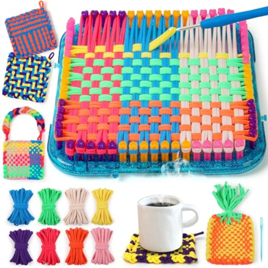 Weaving Loom Kit Toys, DIY Arts and Crafts for and Adults, Ideal Gifts for Girls Ages 5 6 7 8-12 13, Easy Potholder Loom Knitti
Weaving Loom Kit Toys, DIY Arts and Crafts for and Adults, Ideal Gifts for Girls Ages 5 6 7 8-12 13, Easy Potholder Loom Knitti