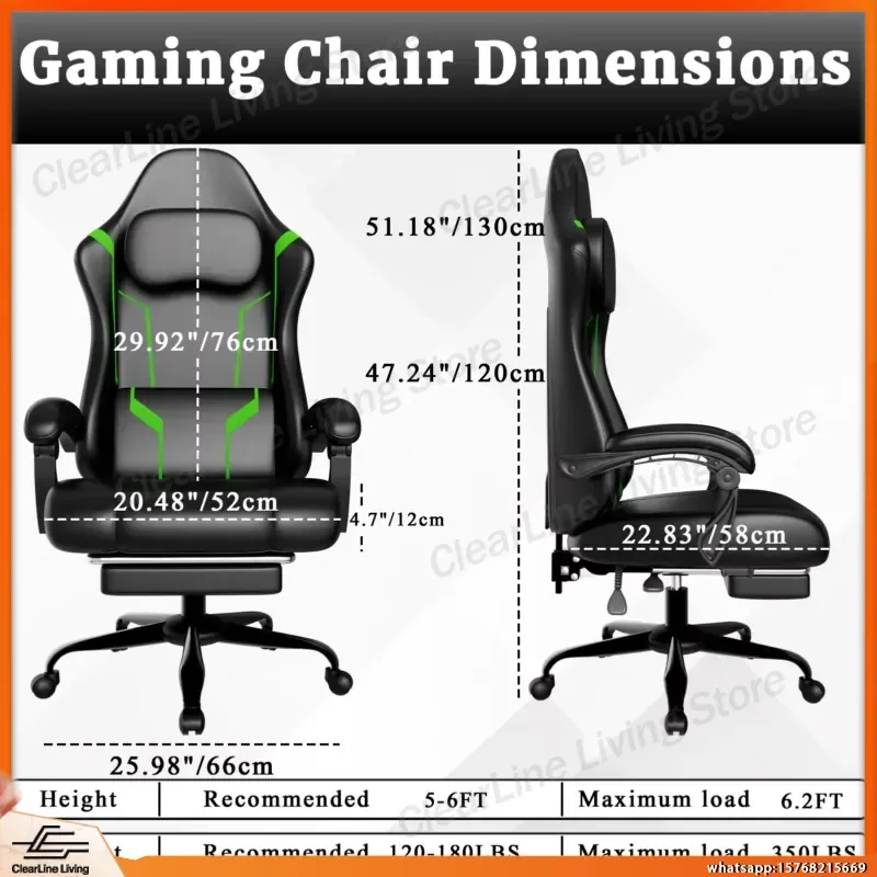 Ergonomic Office Chair with Lumbar Support Height Adjustable Computer Chair for Home Office Gaming Chair with Footrest and
Ergonomic Office Chair with Lumbar Support Height Adjustable Computer Chair for Home Office Gaming Chair with Footrest and