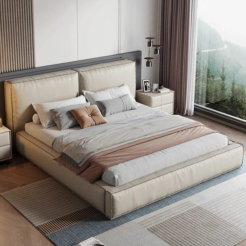 Customized Luxury Double Storage Leather Bed Set King Size Upholstered Bed with Headboard & Nightstand Soft & Adjustable Style
Customized Luxury Double Storage Leather Bed Set King Size Upholstered Bed with Headboard & Nightstand Soft & Adjustable Style