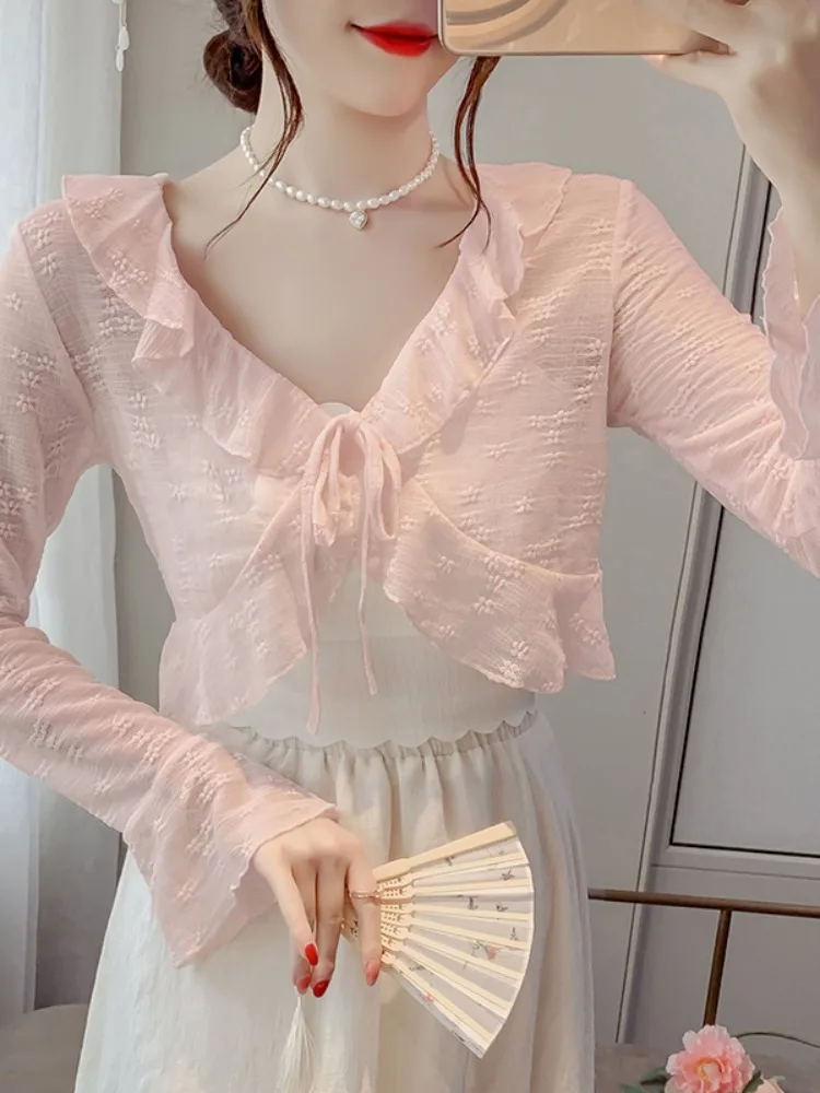 Lace Sun Protection Short Outerwear Thin Shirt Summer 2024 New Women's Open Cardigan Slimming Top Long Sleeve Spring
Lace Sun Protection Short Outerwear Thin Shirt Summer 2024 New Women's Open Cardigan Slimming Top Long Sleeve Spring