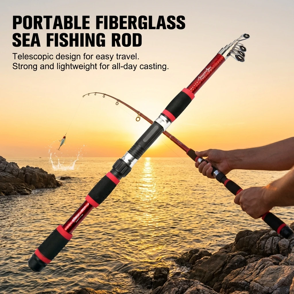 1.8m Portable Fishing Rod Ultralight Fiberglass Telescopic Fishing Rod Universal Hand Pole Practical Outdoor Fishing Accessories
1.8m Portable Fishing Rod Ultralight Fiberglass Telescopic Fishing Rod Universal Hand Pole Practical Outdoor Fishing Accessories