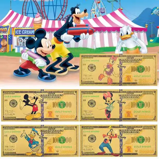 Disney Commemorative Coins Anime Mickey and Minnie Gold Banknote Commemorative Collection Movie Peripherals Gifts for Fans
Disney Commemorative Coins Anime Mickey and Minnie Gold Banknote Commemorative Collection Movie Peripherals Gifts for Fans