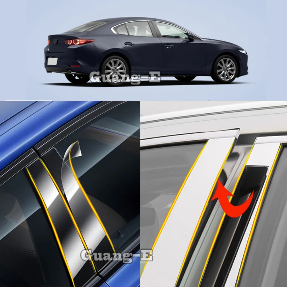 Car TPU/Glossy Mirror Pillar Post Cover For Mazda 3 Mazda3 Axela Sedan 2020-2024 Door Trim Window Stickers Accessories 8pcs
Car TPU/Glossy Mirror Pillar Post Cover For Mazda 3 Mazda3 Axela Sedan 2020-2024 Door Trim Window Stickers Accessories 8pcs