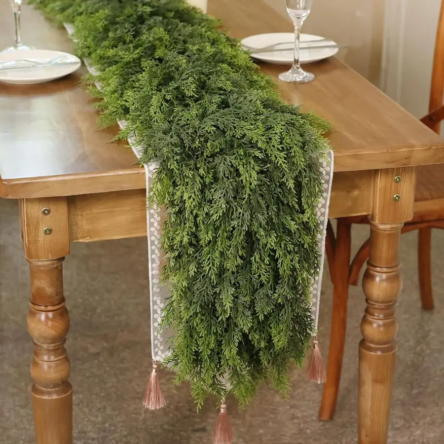 Real Touch Cedar Garland Artificial Christmas Garland Fake Green Faux Thick and Lush Pine Needles Garlands for Table Fireplace M
Real Touch Cedar Garland Artificial Christmas Garland Fake Green Faux Thick and Lush Pine Needles Garlands for Table Fireplace M