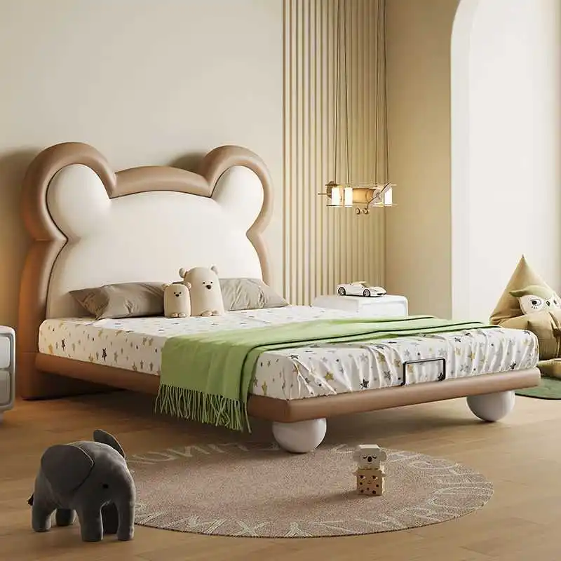 Boy round foot bed bear bedside modern simple with storage feet single solid wood frame
Boy round foot bed bear bedside modern simple with storage feet single solid wood frame