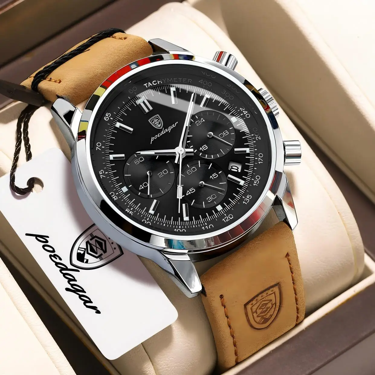 POEDAGAR Top Quartz Men Watch Waterproof Luminous Military Man Wristwatch Chronograph Leather Fashion Men's Watches Reloj Hombre
POEDAGAR Top Quartz Men Watch Waterproof Luminous Military Man Wristwatch Chronograph Leather Fashion Men's Watches Reloj Hombre