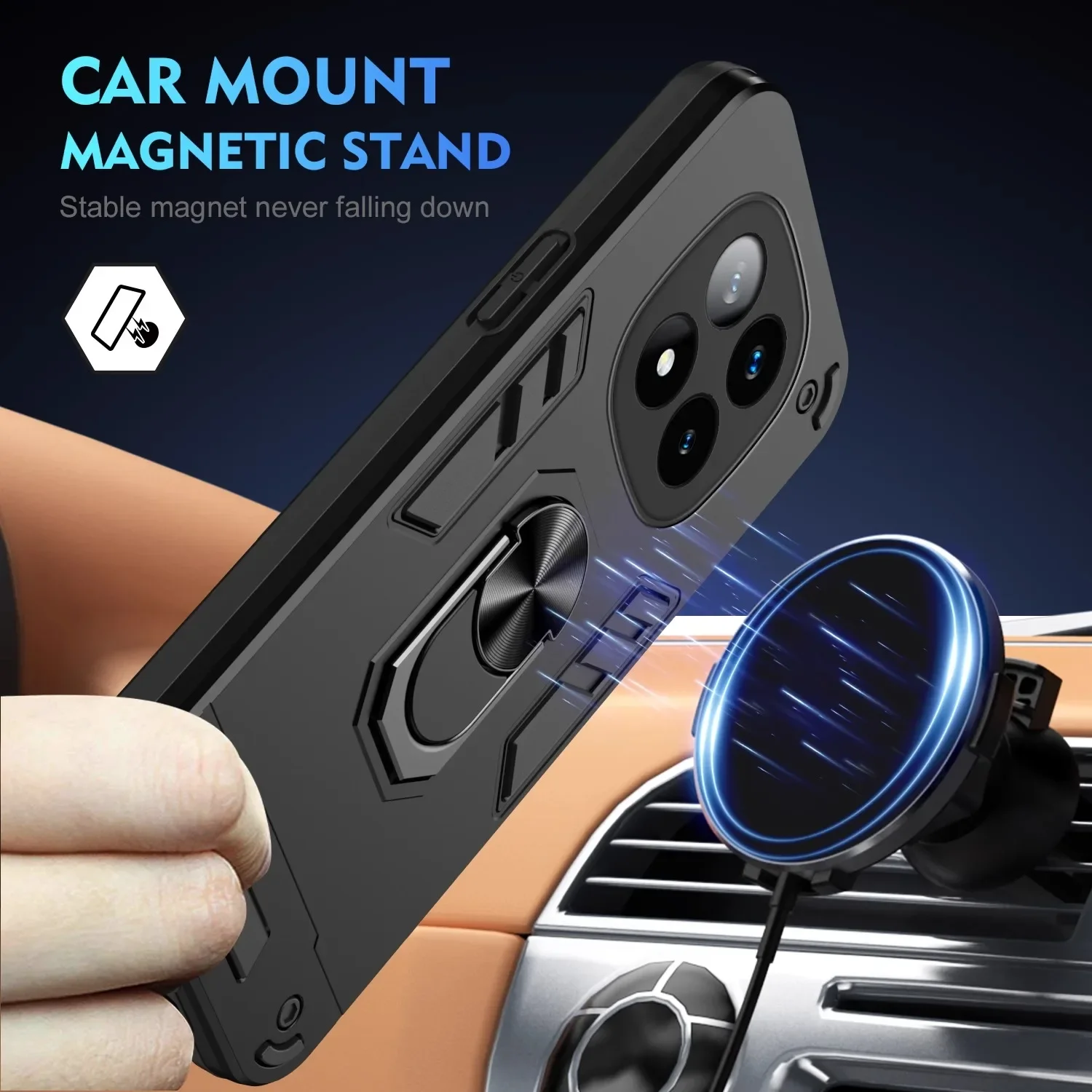 For Redmi Note 14 Pro Plus 5G 14 Note Case Metal Ring Armor Magnetic Cover For Redmi Note 14 4G/5G Hard PC Anti-Collision Shell
For Redmi Note 14 Pro Plus 5G 14 Note Case Metal Ring Armor Magnetic Cover For Redmi Note 14 4G/5G Hard PC Anti-Collision Shell