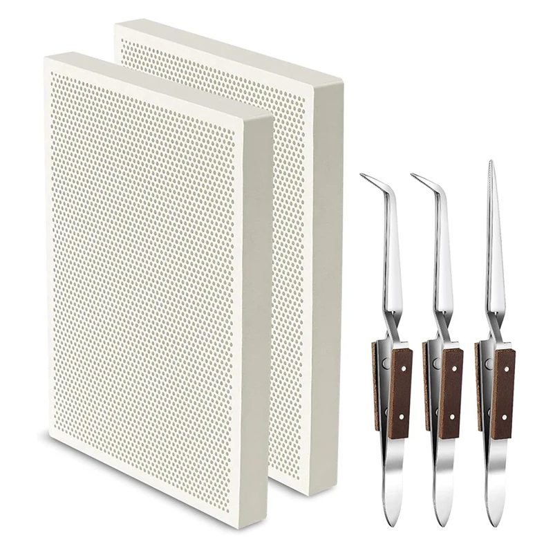 Ceramic Welding Plate Welding Blocks With 3 Welding Tweezers For Jewelry Making 2PCS
Ceramic Welding Plate Welding Blocks With 3 Welding Tweezers For Jewelry Making 2PCS