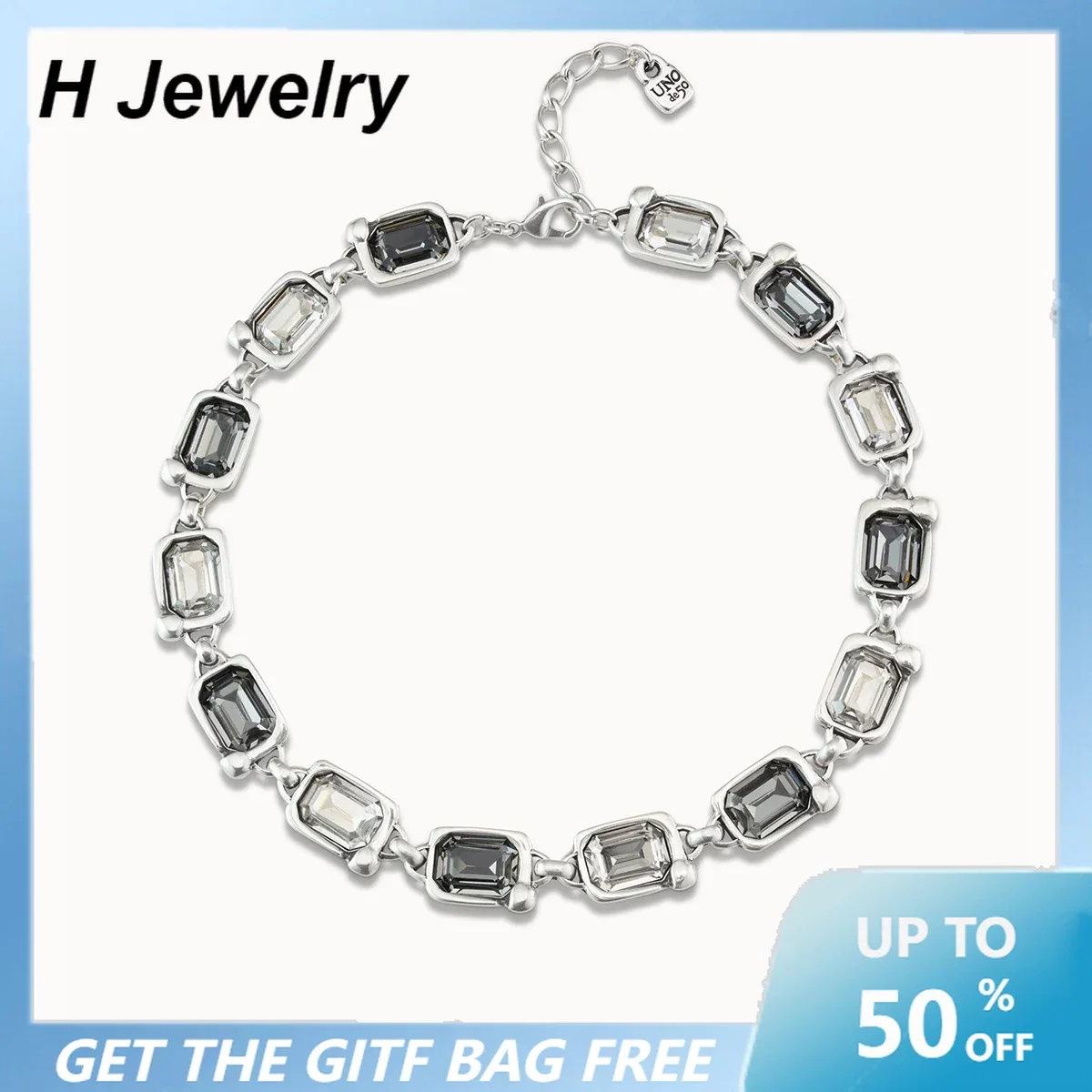 2024 New Hot selling Spain UNO de 50 Jewelry Fashion High end Luxury Grey White Crystal Necklace Women's High Quality Gift
2024 New Hot selling Spain UNO de 50 Jewelry Fashion High end Luxury Grey White Crystal Necklace Women's High Quality Gift