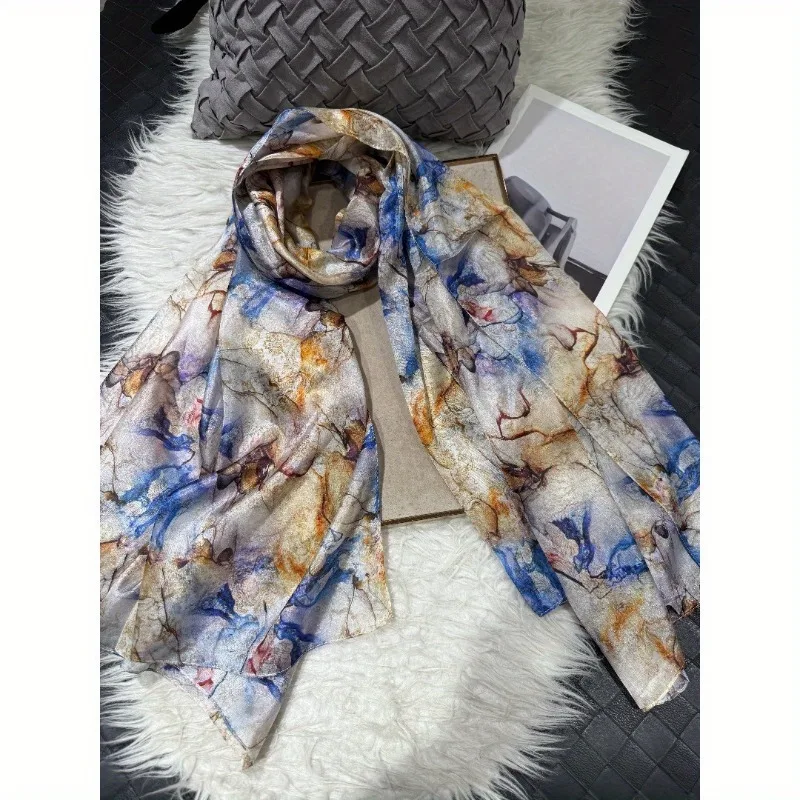 Lightweight Large 100% Mulberry Silk Scarf for Women Oblong Shawl Neck Scarf Beach Wrap Headscarf Gift Pack Orange Print
Lightweight Large 100% Mulberry Silk Scarf for Women Oblong Shawl Neck Scarf Beach Wrap Headscarf Gift Pack Orange Print