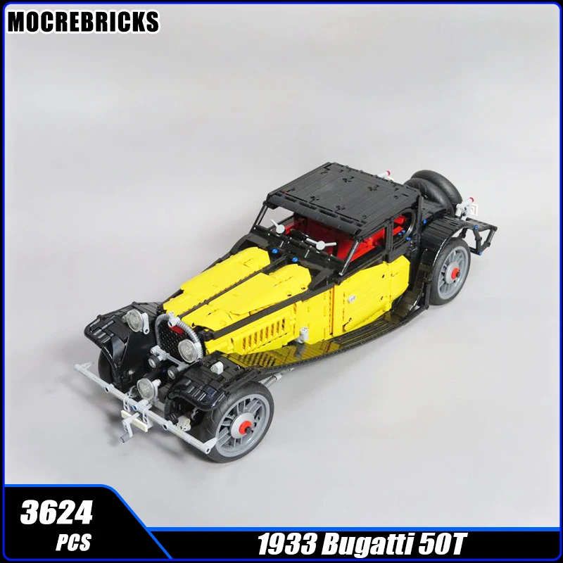 MOC-168173 City Sports Car Technology 1933 Bugatti 50T Version Super Racing Model Building Block Brick Toy Boy Christmas Gifts
MOC-168173 City Sports Car Technology 1933 Bugatti 50T Version Super Racing Model Building Block Brick Toy Boy Christmas Gifts