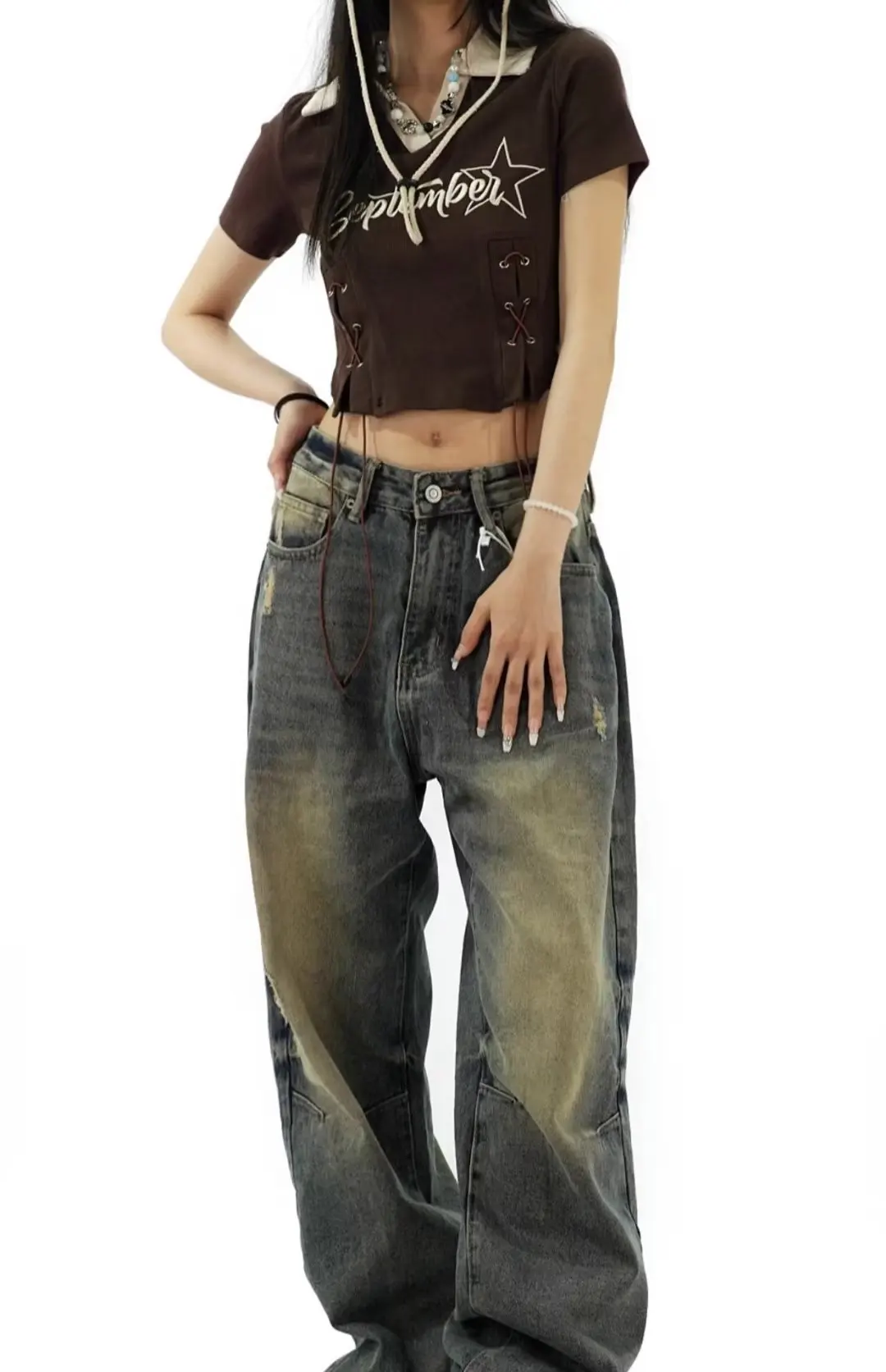 JIASFZ мужские и женские ковбойские брюки, свободные широкие брюки в стиле ретро, высокие и тонкие, подходят для сезона 2026.
JIASFZ мужские и женские ковбойские брюки, свободные широкие брюки в стиле ретро, высокие и тонкие, подходят для сезона 2026.