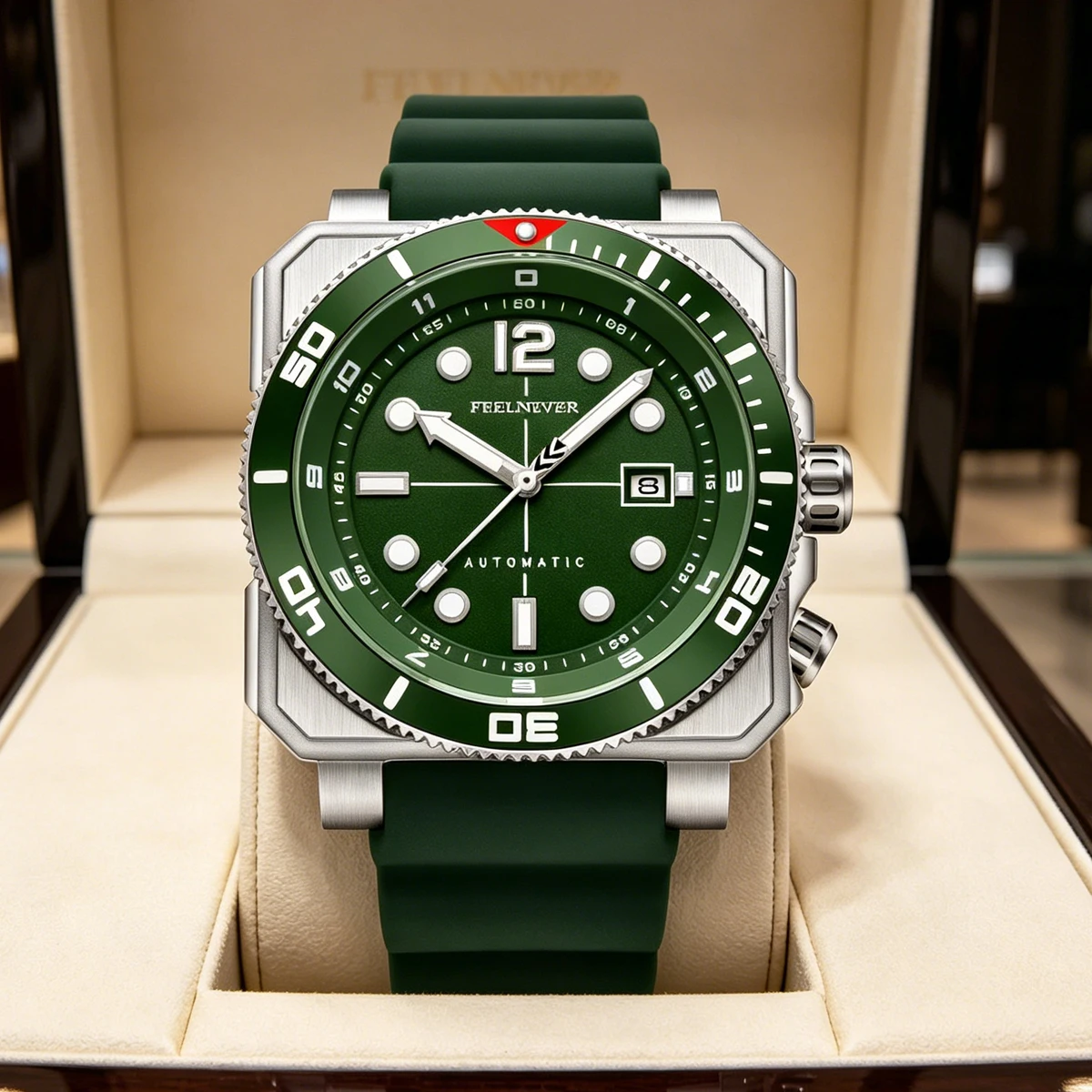 FeelNever Movement Automatic Dive Watch for Men 316 Steel Wristwatch 8215 Movement Sapphire Sports Mechanical Male Watches
FeelNever Movement Automatic Dive Watch for Men 316 Steel Wristwatch 8215 Movement Sapphire Sports Mechanical Male Watches