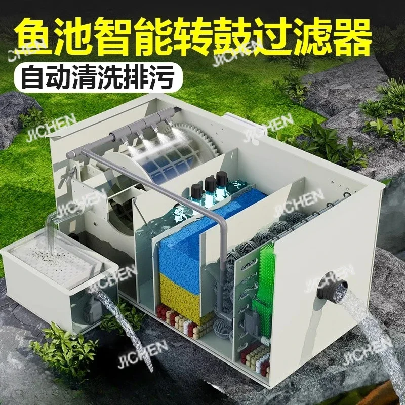 HZ Lucky Fish Pond Filter Rotary Drum Microfilter Aquaculture Water Circulation Filtration System Automatic Backwash Purificatio
HZ Lucky Fish Pond Filter Rotary Drum Microfilter Aquaculture Water Circulation Filtration System Automatic Backwash Purificatio
