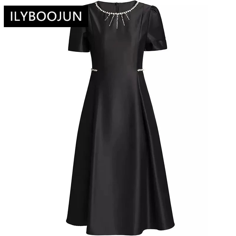 ILYBOOJUN модный дизайн летнее женское платье с круглым вырезом и бисером с короткими рукавами High Street элегантные великолепные платья
ILYBOOJUN модный дизайн летнее женское платье с круглым вырезом и бисером с короткими рукавами High Street элегантные великолепные платья