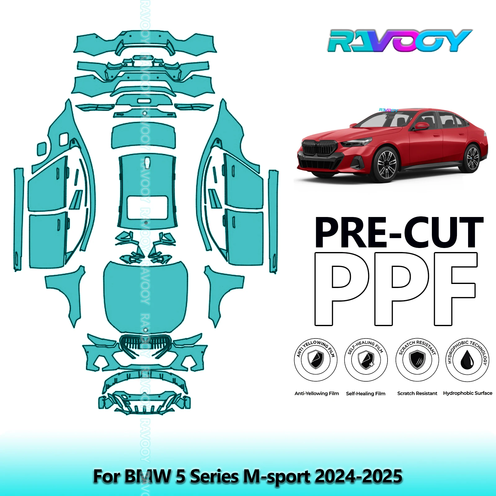 Precut PPF Paint Protection Film Full Vehicle For BMW 5 Series M-sport 2024-2025
Precut PPF Paint Protection Film Full Vehicle For BMW 5 Series M-sport 2024-2025