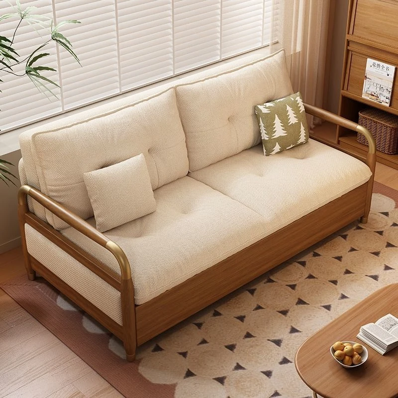 Solid wood sofa bed integrated dual-purpose multi-functional small apartment single retractable
Solid wood sofa bed integrated dual-purpose multi-functional small apartment single retractable