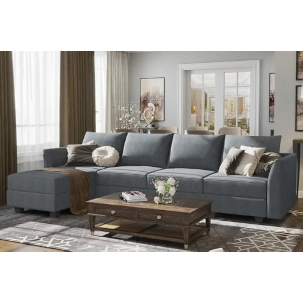 Sectional Couch with Reversible Chaise L-Shape Sofa 4-Seat Corner Couch,with Storage Seat, Modular Sofa
Sectional Couch with Reversible Chaise L-Shape Sofa 4-Seat Corner Couch,with Storage Seat, Modular Sofa