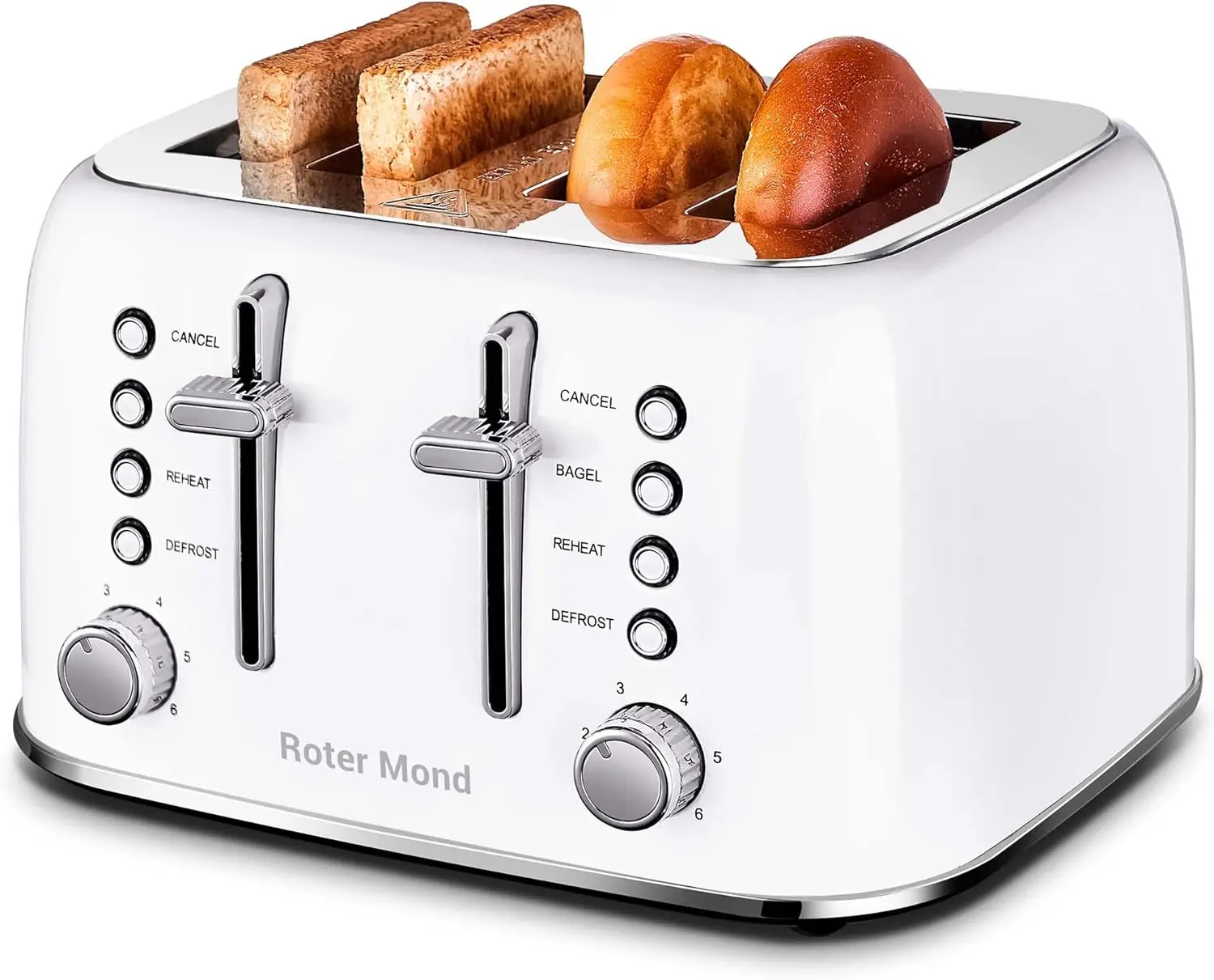 4 Slice Retro Toaster, Extra Wide Slots, 6 Browning Levels, Dual Controls, Stainless Steel
4 Slice Retro Toaster, Extra Wide Slots, 6 Browning Levels, Dual Controls, Stainless Steel