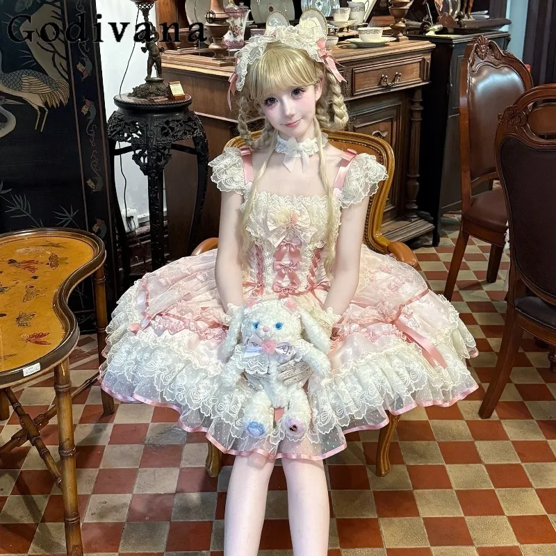Original Design New Lolita Dress Women's Summer Ballet Style JSK Strap Dress Female Sweet Princess Birthday Party Dress
Original Design New Lolita Dress Women's Summer Ballet Style JSK Strap Dress Female Sweet Princess Birthday Party Dress