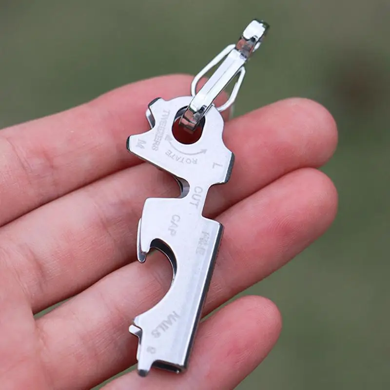 1Pcs 8 in 1 Stainless Steel Multi Function Keychain Pendant Bottle Opener Screwdriver Camping Outdoor Survival Gear Tool
1Pcs 8 in 1 Stainless Steel Multi Function Keychain Pendant Bottle Opener Screwdriver Camping Outdoor Survival Gear Tool