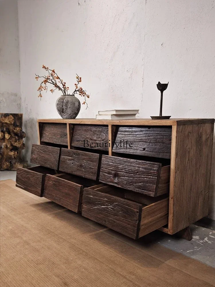 yj32 Wabi-Sabi Style Solid Wood Nine-Drawer Cabinet Japanese Storage Sideboard Entryway Cabinet
yj32 Wabi-Sabi Style Solid Wood Nine-Drawer Cabinet Japanese Storage Sideboard Entryway Cabinet