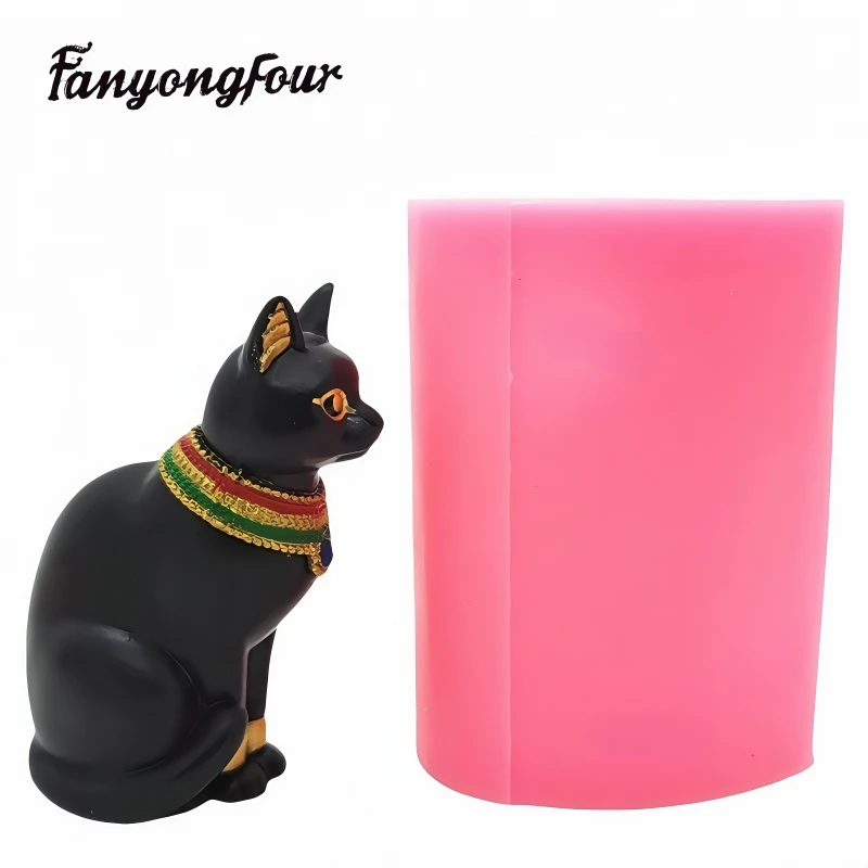 Unique! Cute little black cat silicone mold DIY handmade turnover gypsum resin candle concrete doll ornament
Unique! Cute little black cat silicone mold DIY handmade turnover gypsum resin candle concrete doll ornament