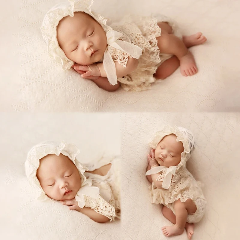 Lace Style Newborn Photography Clothing Baby Girl Bodysuit + Hat 2 Pcs/Set Infant Posing Lace Clothes Studio Shooting Outfits
Lace Style Newborn Photography Clothing Baby Girl Bodysuit + Hat 2 Pcs/Set Infant Posing Lace Clothes Studio Shooting Outfits