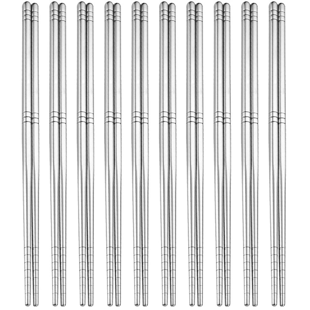 10 Pairs Stainless Steel Chopsticks Reusable Easy Clean Lightweight Portable Fine Workmanship Ramen Dinner Supplies Home Use
10 Pairs Stainless Steel Chopsticks Reusable Easy Clean Lightweight Portable Fine Workmanship Ramen Dinner Supplies Home Use