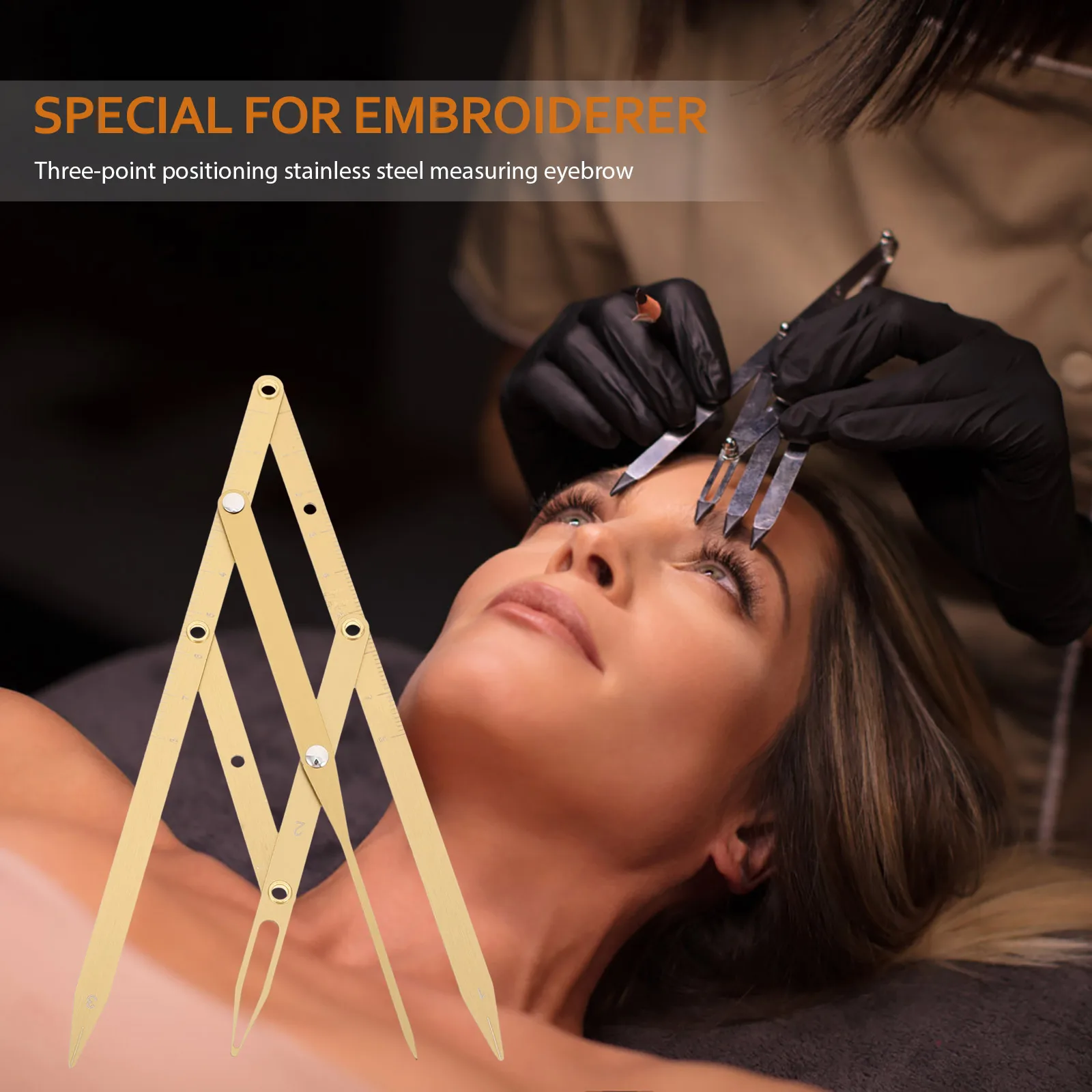 1Pcs Gold Ratio Eyebrow Measuring Ruler Stainless Steel Adjustable Sliding Three-Point Tool for Eyebrow Positioning and
1Pcs Gold Ratio Eyebrow Measuring Ruler Stainless Steel Adjustable Sliding Three-Point Tool for Eyebrow Positioning and