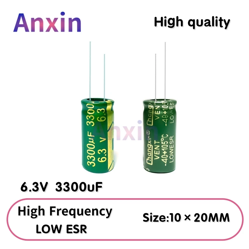 20PCS 6.3V3300uF Aluminum Capacitor, High Frequency Low ESR 105°C Radial for Power Supply/Solar Inverter Size: 10×20MM
20PCS 6.3V3300uF Aluminum Capacitor, High Frequency Low ESR 105°C Radial for Power Supply/Solar Inverter Size: 10×20MM