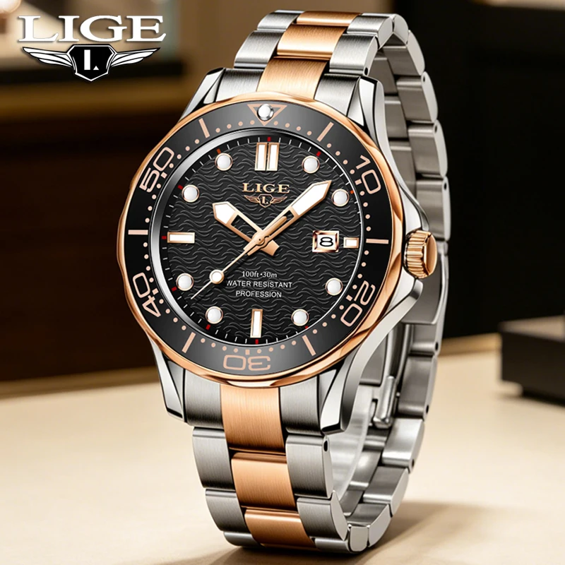 Casual 2026 LIGE Top Luxury Watches Men Business Fashion Quartz Wristwatches Waterproof Luminous Steel Mens Watch Gifts Reloj
Casual 2026 LIGE Top Luxury Watches Men Business Fashion Quartz Wristwatches Waterproof Luminous Steel Mens Watch Gifts Reloj