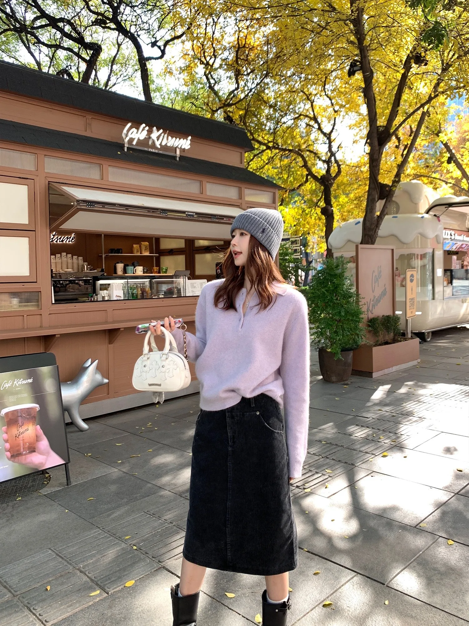 Kong lü Soft Rabbit Fur Wool Collar Sweater Women's Loose Knitted Top Autumn Winter Design Casual Lazy Sle Faionable
Kong lü Soft Rabbit Fur Wool Collar Sweater Women's Loose Knitted Top Autumn Winter Design Casual Lazy Sle Faionable