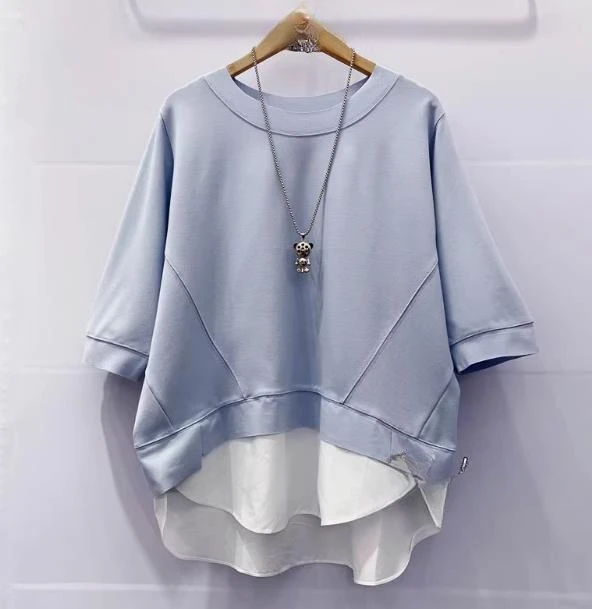 summer mother loose red cotton tops women blue cotton tees korean t-shirts
summer mother loose red cotton tops women blue cotton tees korean t-shirts