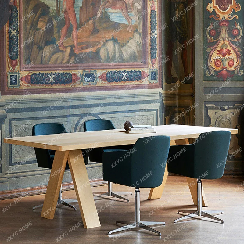 HMJc minimalist solid wood office long table desk long workbench negotiation rectangular conference table
HMJc minimalist solid wood office long table desk long workbench negotiation rectangular conference table