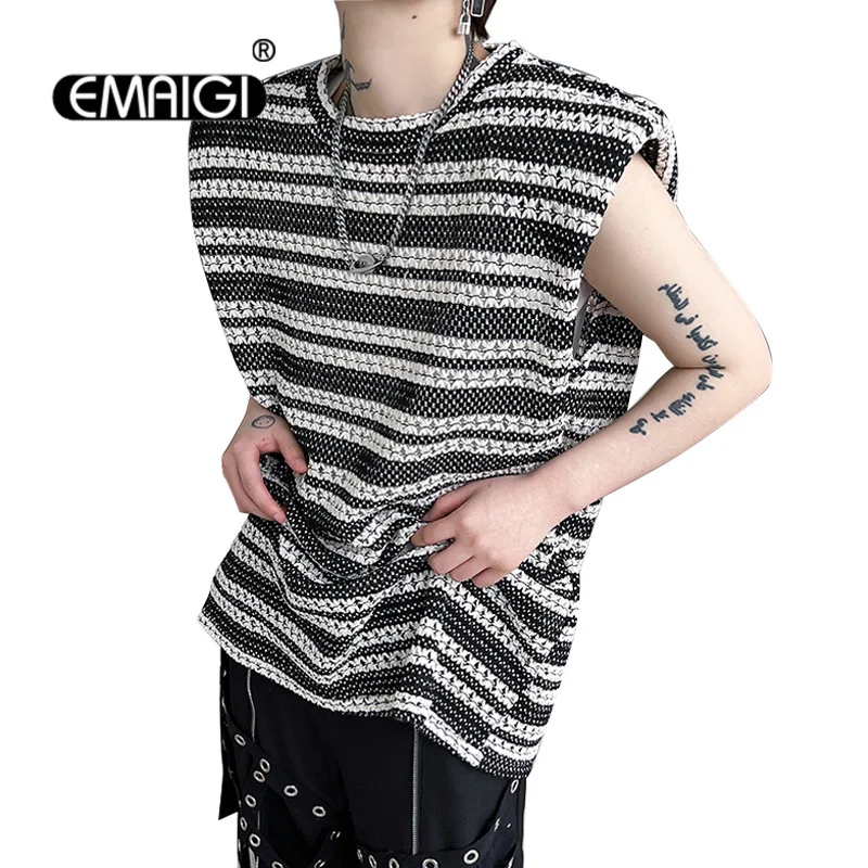Summer Net Celebrity Niche Sleeveless Tank Top for Men Shoulder Pad Streetwear Fashion Hip Hop Stripe T-shirt Women Tshirts
Summer Net Celebrity Niche Sleeveless Tank Top for Men Shoulder Pad Streetwear Fashion Hip Hop Stripe T-shirt Women Tshirts
