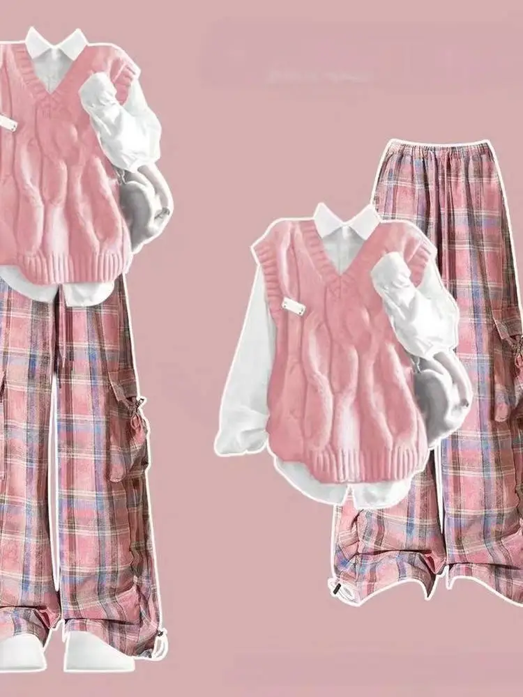 Осень-зима, женский вязаный длинный жилет-свек в стиле допане и комплект из рюкзака, повседневная одежда в стиле преппи, полиэфирная ткань
Осень-зима, женский вязаный длинный жилет-свек в стиле допане и комплект из рюкзака, повседневная одежда в стиле преппи, полиэфирная ткань