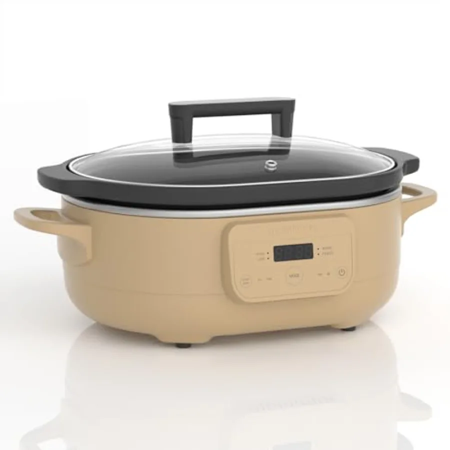 6 Quart Programmable Slow Cooker with Removable Nonstick Pot for Family Dinners - Serves 6+ People - Heat Settings: Keep Warm -
6 Quart Programmable Slow Cooker with Removable Nonstick Pot for Family Dinners - Serves 6+ People - Heat Settings: Keep Warm -
