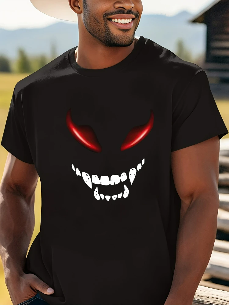 Men's summer T-shirt with round neck and short sleeves printed with letters-100% cotton knitted fabric, casual style.
Men's summer T-shirt with round neck and short sleeves printed with letters-100% cotton knitted fabric, casual style.