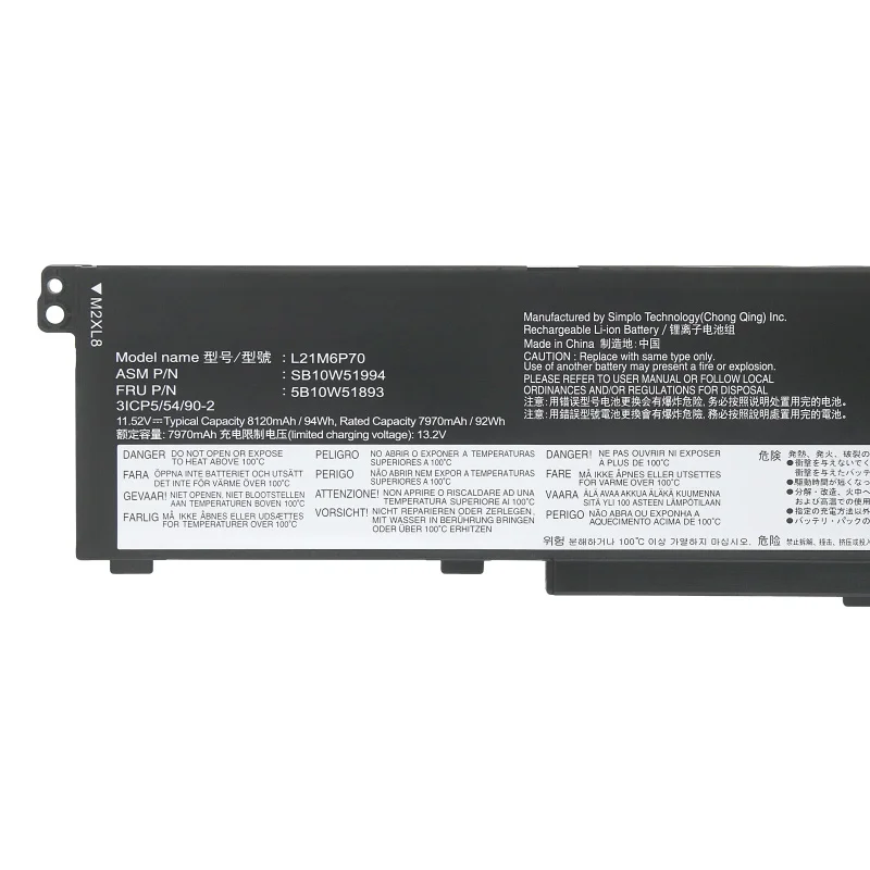 L21M6P70 L21C6P70 L21D6P70 L21L6P70 Battery for P16 Gen 1 series Customer Reviews (1) Specifications Description
L21M6P70 L21C6P70 L21D6P70 L21L6P70 Battery for P16 Gen 1 series Customer Reviews (1) Specifications Description